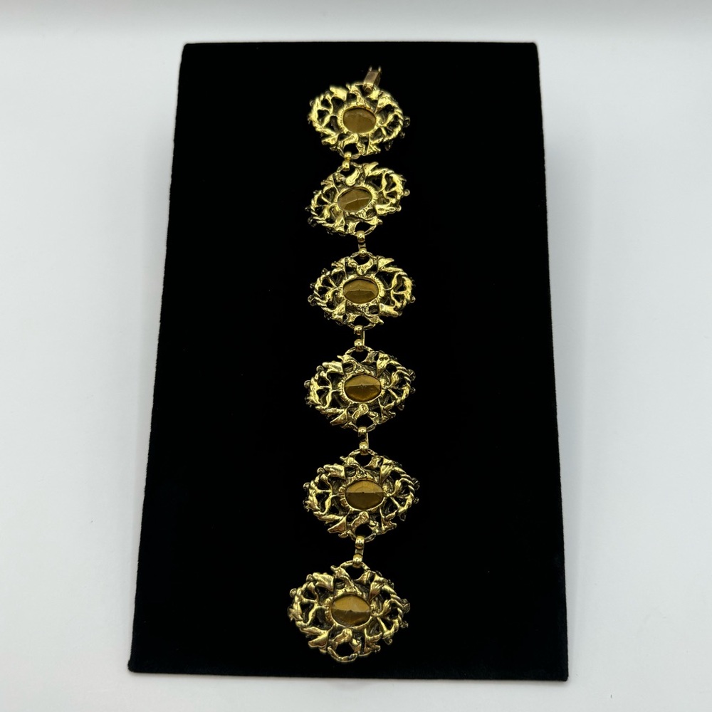 Vintage Crystal Statement Bracelet - image 4